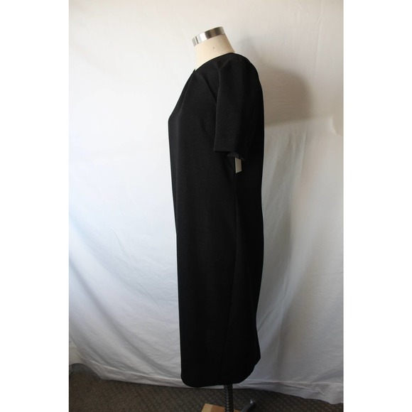 Vintage 80s 90s Pleated Black Dress 42" bust size 10 - Picture 9 of 10